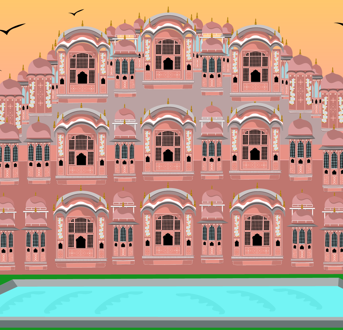 Temple Hawa Mahal : Reproduction d’un monument Temple Hawa Mahal : Reproduction d’un monument