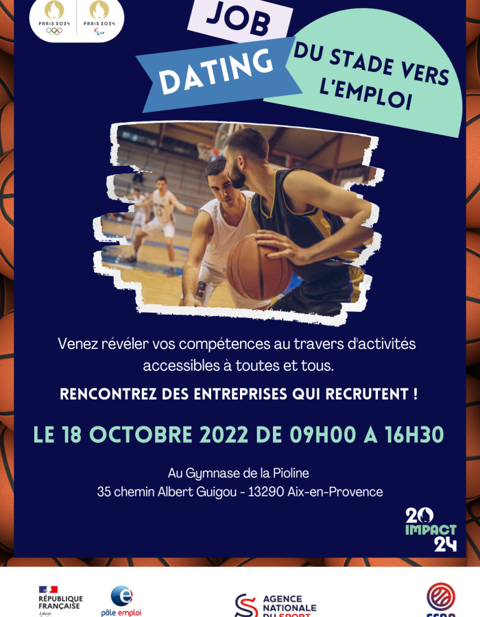 Affiche Job Dating Du sport vers l'emploi Basket
