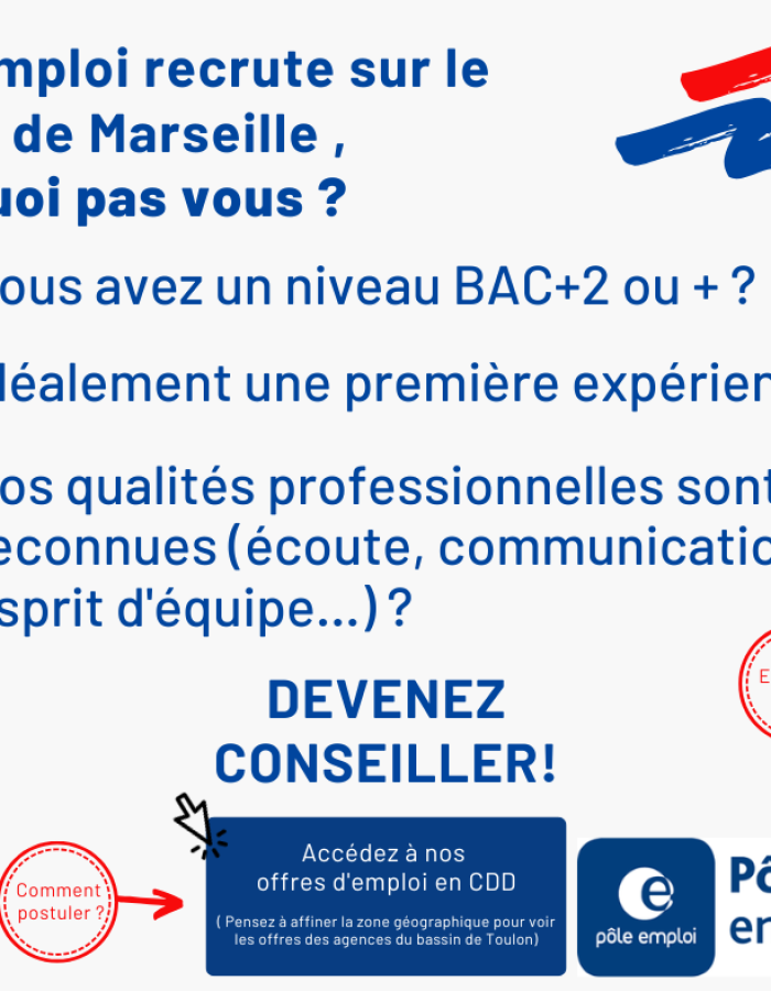 Pôle Emploi Marseille recrute !